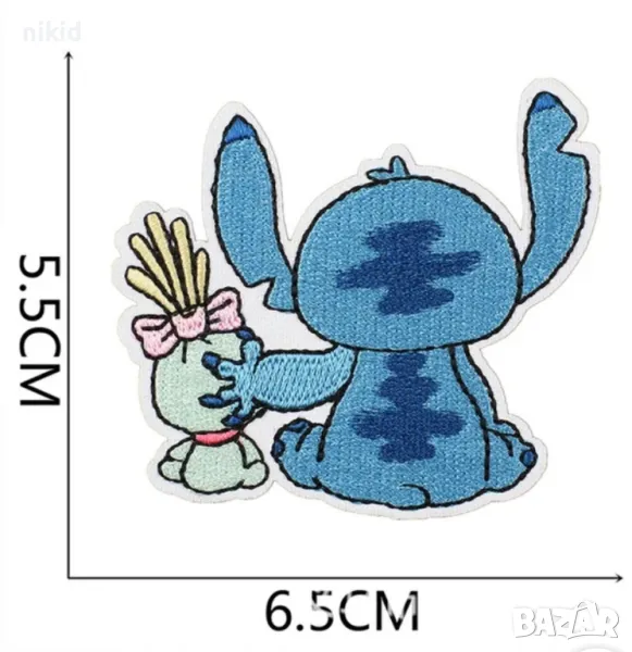 Стич Stitch Скрипи Scrump апликация за дреха дрехи самозалепваща се нашивка лепенка, снимка 1