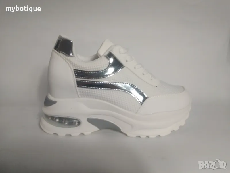 Дамски кецове на платформа от плат , снимка 1