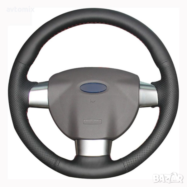 Кожен калъф за волан шиещ, Ford Focus 2 2005-2011 г., снимка 1