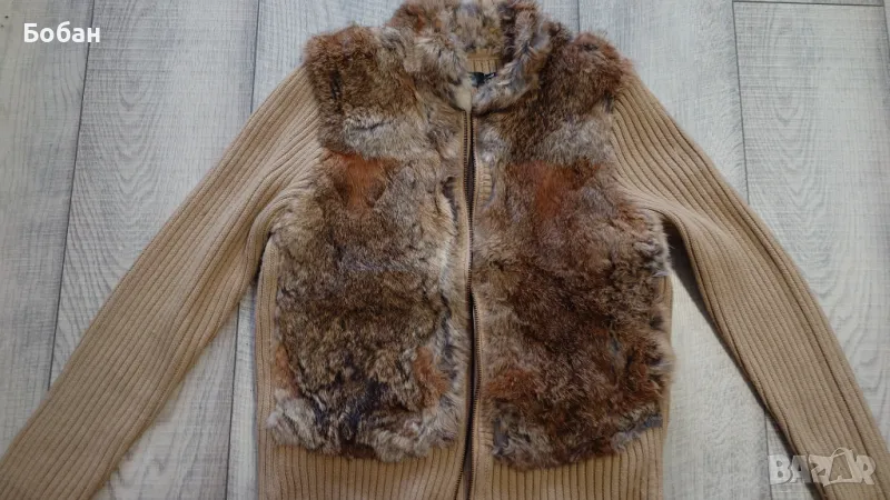 Жилетка с естествен косъм , снимка 1