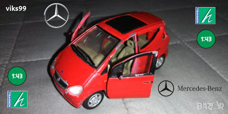 Mercedes Benz A140 Hongwell - Мащаб 1:43, снимка 1