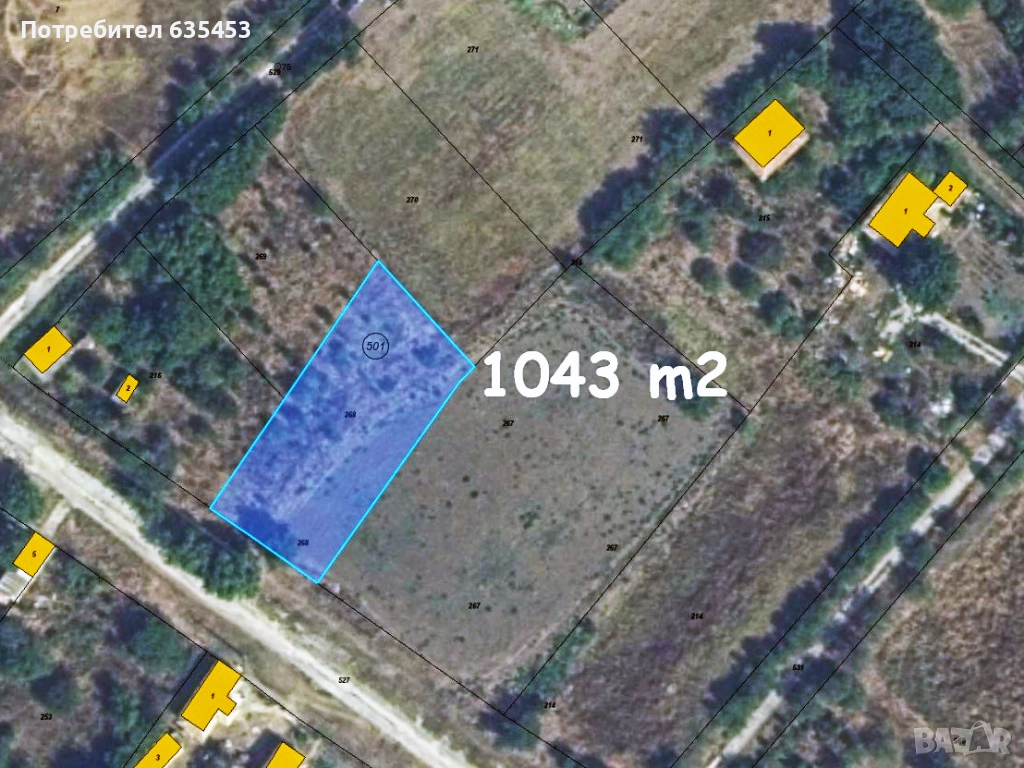 Продава парцел в регулация 1043 м2 с. Караманите, снимка 1