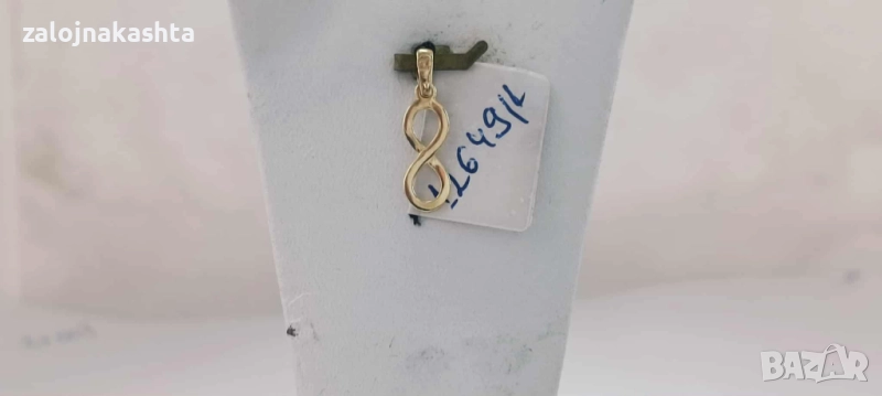 Нова Златна висулка безкрайност-0,45гр/14кр, снимка 1