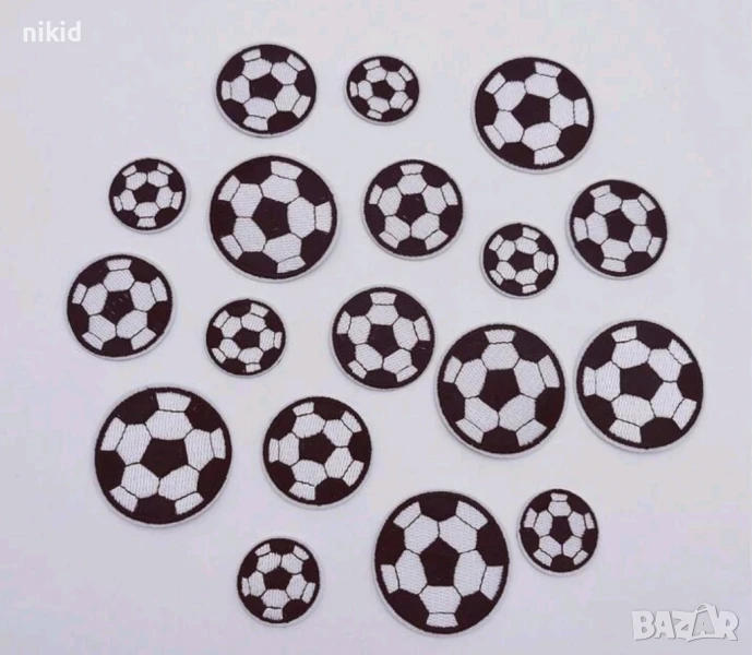 Футболна топка емблема апликация за дреха дрехи самозалепваща се нашивка, снимка 1