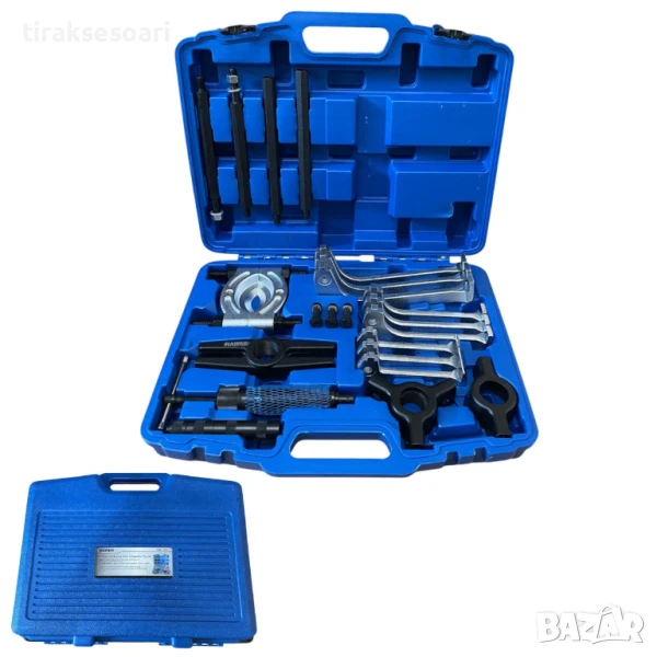  Хидравличен комплект скоби и сепаратор за лагери 10 тона HAWEK HW-1097, снимка 1