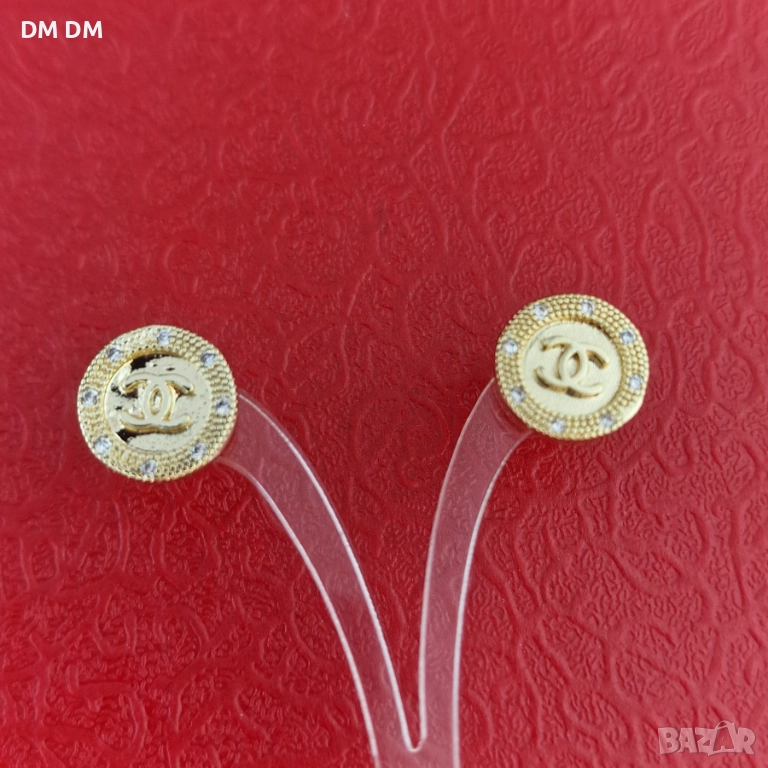 Обици „CC Royal Circle“ – позлатени, снимка 1