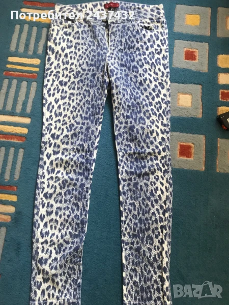 Дънки с леопардов принт, снимка 1