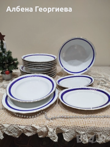 Полски порцеланов комплект  за хранене  ,,Ćmielów"💐, снимка 14 - Сервизи - 53081477