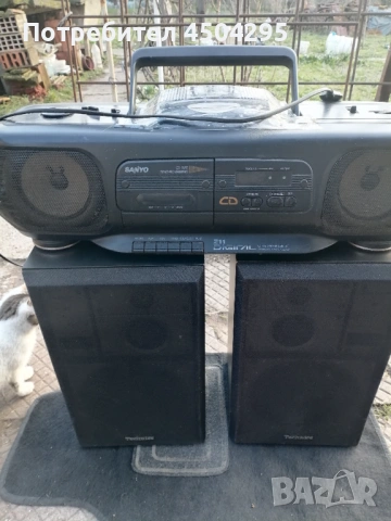 Две Тон колони +Радио касетофон , снимка 2 - Радиокасетофони, транзистори - 53497315