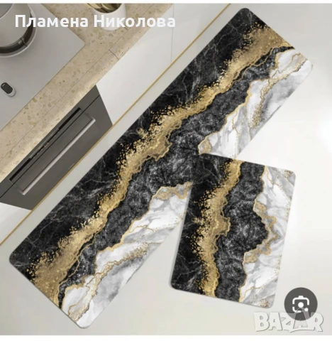 Комплект водоустойчиви противоплъзгащи постелки за кухня, различни цветове, снимка 1