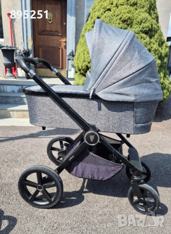 Количка Venicci Upline Slate Grey + Кошница Britax Römer Baby Safe Pro, снимка 12 - Детски колички - 53997656