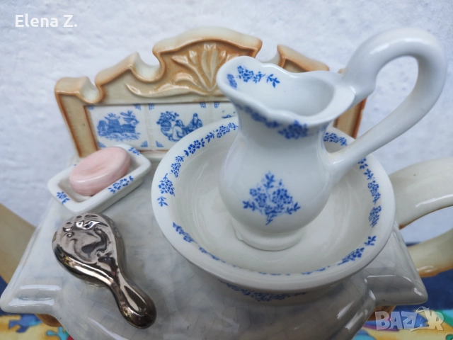 Голям винтидж чайник Paul Cardew - викториански умивалник, снимка 2 - Колекции - 52344653