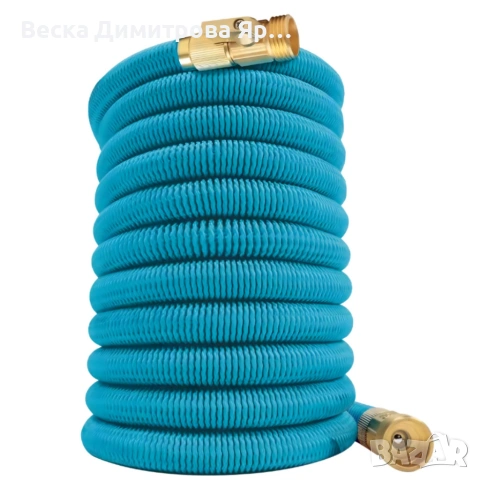 Гъвкав градински маркуч с медни накрайници - без заплитане и прегъване, снимка 3 - Напояване - 53914563