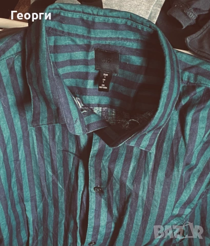 Риза от памук с вертикално райе, H&M, снимка 2 - Ризи - 54088168