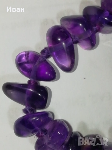 Гердан с Аметист, снимка 3 - Колиета, медальони, синджири - 51698594