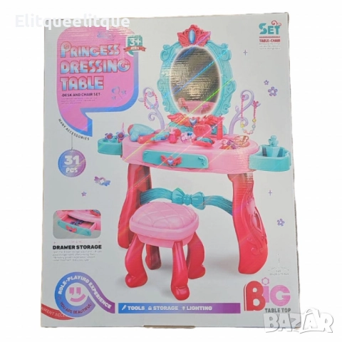 Детска тоалетка с огледало, осветление и аксесоари - 31 части, снимка 2 - Други - 52222158