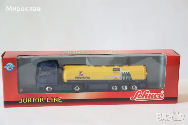 SCHUCO H0 1/87 MAN TGA ВЛЕКАЧ ЦИСТЕРНА КАМИОН МОДЕЛ КОЛИЧКА