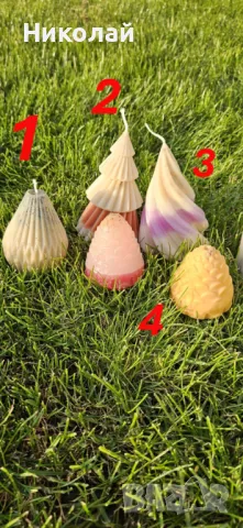 Подаръчни свещи декоративни свещи цветни свещи, снимка 1