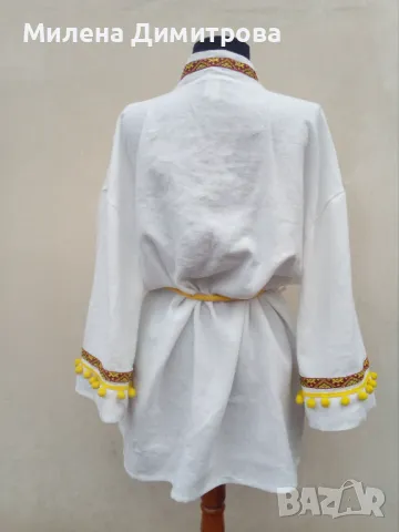 Лятно кимоно с помпон ръчна изработка , снимка 5 - Сака - 48851016