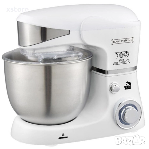 Многофункционален планетарен миксер с иноксова купа 5.5L Royalty Line RL-PKM1600, снимка 9 - Миксери - 52698758