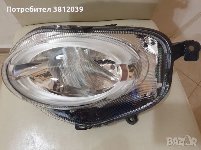 Ляв фар за дълги светлини с DRL (лед дневна светлина) Fiat 500 / Фиат 500, снимка 1 - Части - 45636404