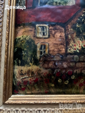 Прекрасна♥️ Картина върху ламарина Предполагам, че е репродукция и е щампа , снимка 10 - Картини - 53332136