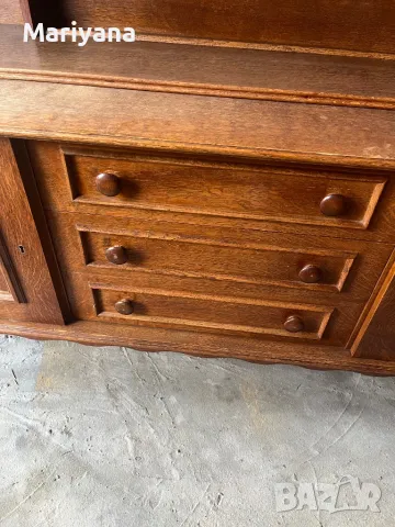 Масивен антик Скрин / Витрина / Шкаф, снимка 6 - Секции и витрини - 50005727