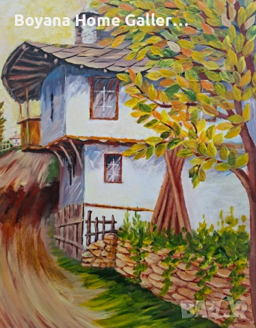 Българска Маслена Авторска  Картина , снимка 3 - Картини - 53478847