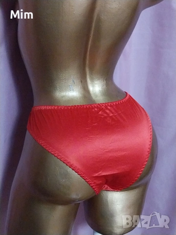  Резервирани М / L Сатенена червена бикина с дантела , снимка 6 - Бельо - 53039597