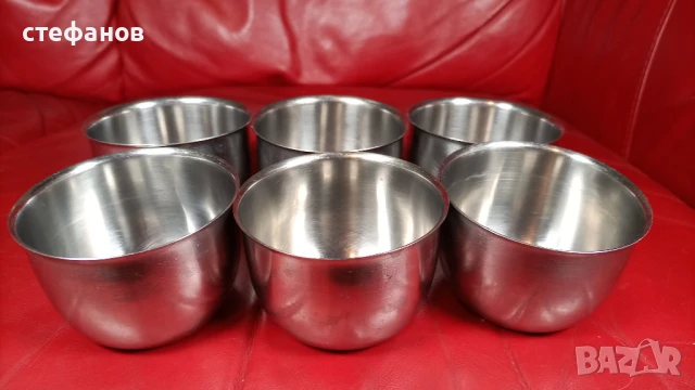 Комплект купички алпака за крем карамел или друго от едно време на Хром Силистра, снимка 1