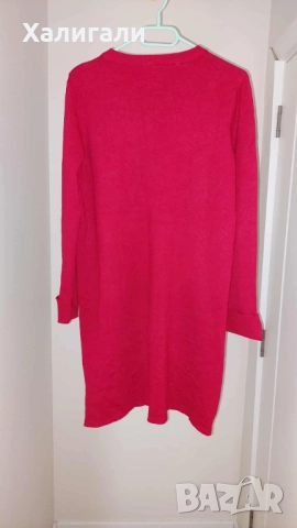 Червена рокля с А силует от фино плетиво M/L