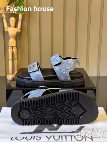 Louis Vuitton деним сандали, снимка 3 - Сандали - 50958273