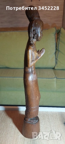 Дърворезба за ценители височина 48см , снимка 4 - Декорация за дома - 54044959