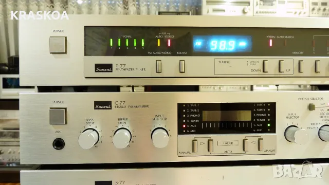 SANSUI B-77 & C-77 & T-77, снимка 10 - Ресийвъри, усилватели, смесителни пултове - 47123202