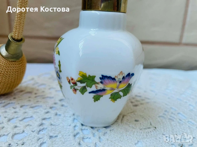 AYNSLEY красиво шише за парфюм от Англия от фин костен порцелан , снимка 6 - Антикварни и старинни предмети - 53881760