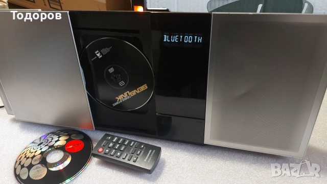 Panasonic SC-HC49,CD, USB, Bluetooth, Docking iPhone lightning, Сребрист, снимка 7 - Радиокасетофони, транзистори - 51715638