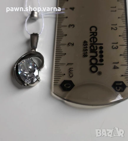 Нова сребърна висулка с камък – 925 проба, снимка 6 - Колиета, медальони, синджири - 50868317