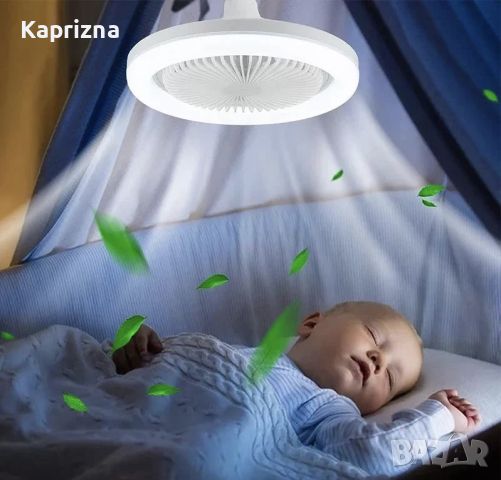 LED лампа-вентилатор за таван с дистанционно, снимка 7 - Лед осветление - 46799738