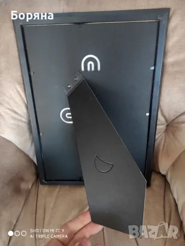 Нова картина с рамка ръчно рисувана акварел червена планинска къща, снимка 8 - Картини - 50139536