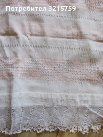 19в. кърпа, ръчно тъкан кенар, дантела , 2 броя, снимка 2 - Антикварни и старинни предмети - 50421153