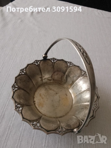 Ретро посребрена кошничка бомбониера , снимка 5 - Други - 53852167