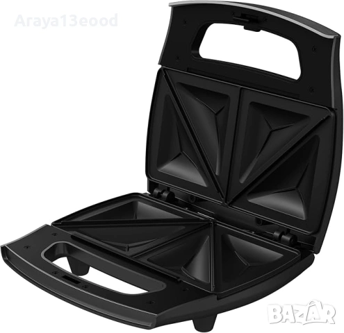 Grundig SWM2940 Тостер за сандвичи от неръждаема стомана 750 W, черен, снимка 3 - Тостери - 53883137