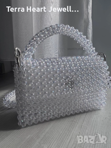 Дамска чанта ръчна изработка цвят русалка, снимка 4 - Чанти - 51793121