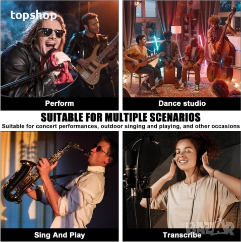 Нов Безжичен микрофонен предавател/приемник, 2.4G 1 към 1 UHF предавател/приемник, 48 V фантомно ..., снимка 7 - Други - 52864415