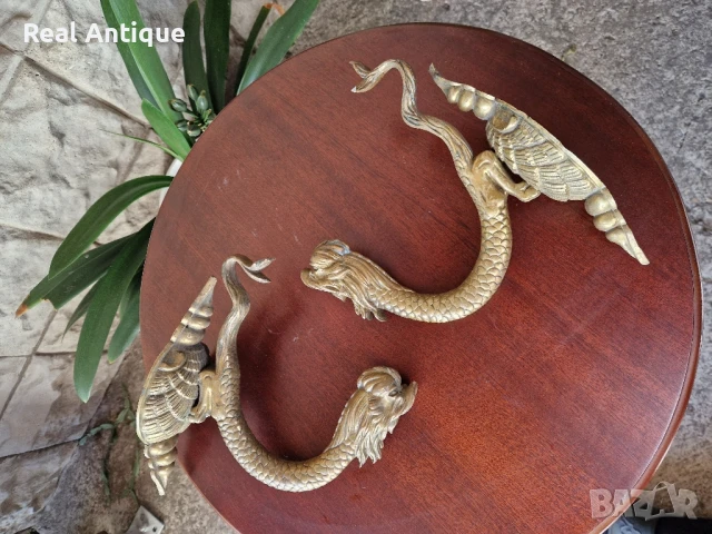 Чифт Уникални антикварни английски бронзови държачи за завеси от 19 век , снимка 9 - Антикварни и старинни предмети - 50605375