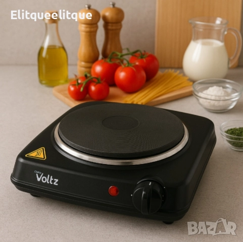 Котлон Voltz, 1500W, Чугунена плоча 185мм., Черен, снимка 4 - Котлони - 50215883