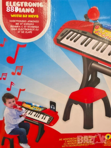 детско пиано със столче, снимка 6 - Музикални играчки - 52864538