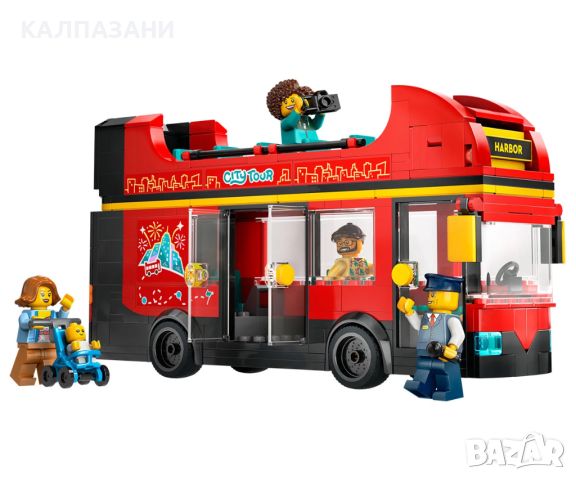 LEGO® City 60407 - Червен двуетажен автобус за обиколка, снимка 3 - Конструктори - 46200903