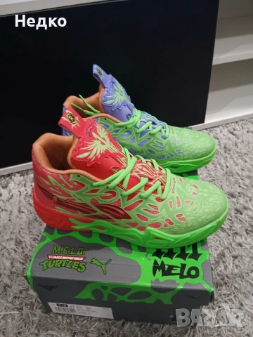 🐢 НОВИ! Puma MB.04 x TMNT – Raphael & Donatello (Limited Edition), снимка 4 - Маратонки - 54231786