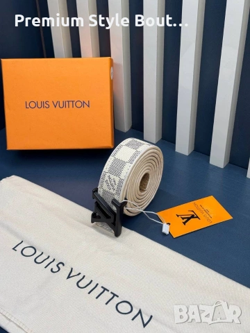 Колани Louis Vuitton от естествена кожа в кутия 3см, снимка 8 - Колани - 53933837